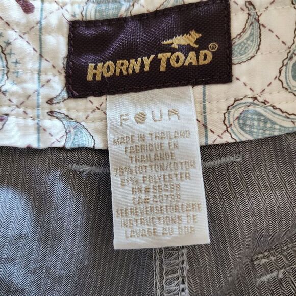Horny Toad gray pin‎ striped Bermuda shorts womens size 4 - Picture 5 of 6